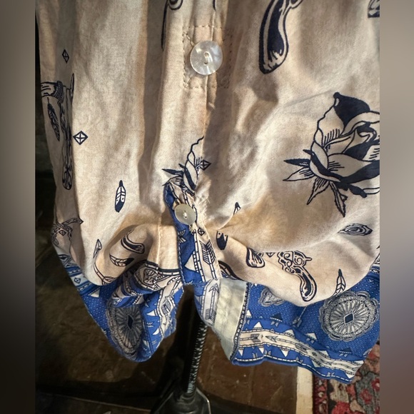 Spell & the Gypsy Coyote blue players tunic play dress L converted - Picture 5 of 10